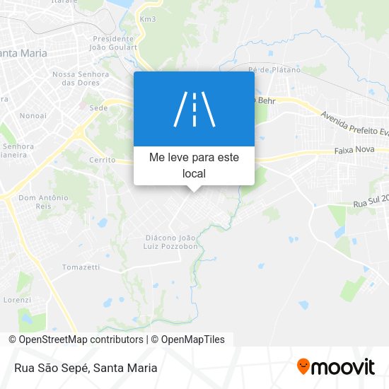 Rua São Sepé mapa