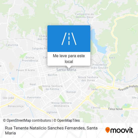 Rua Tenente Natalício Sanches Fernandes mapa