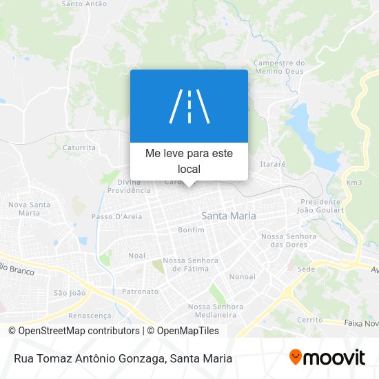 Rua Tomaz Antônio Gonzaga mapa