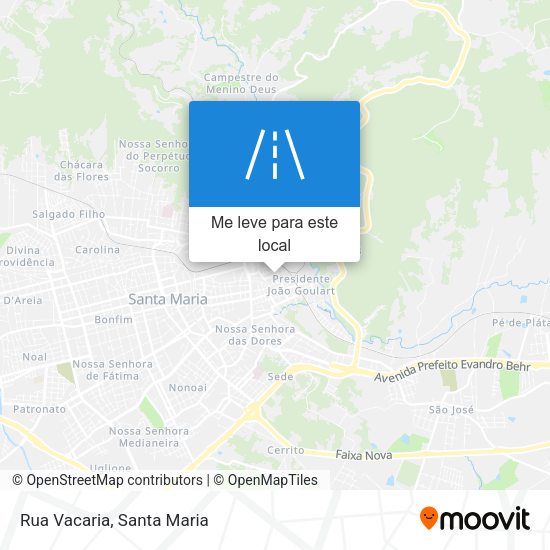 Rua Vacaria mapa