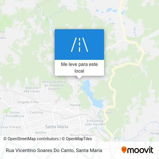Rua Vicentino Soares Do Canto mapa