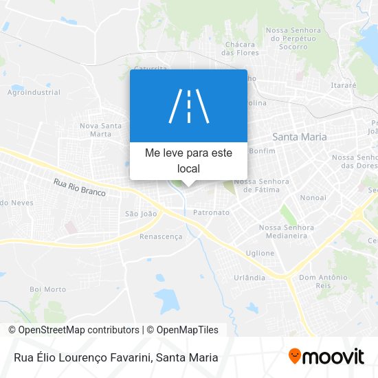 Rua Élio Lourenço Favarini mapa