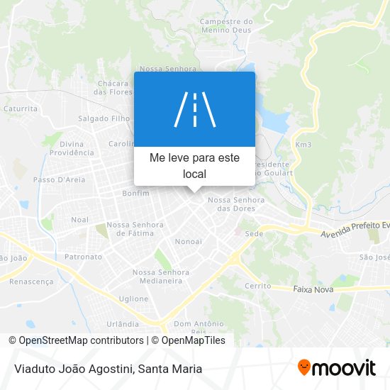 Viaduto João Agostini mapa