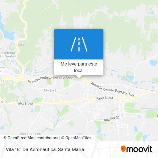 Vila "B" Da Aeronáutica mapa