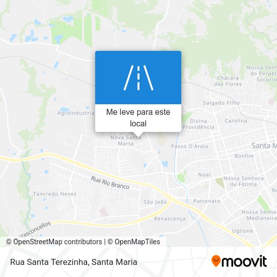 Rua Santa Terezinha mapa