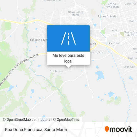 Rua Dona Francisca mapa