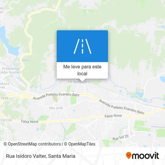 Rua Isidoro Valter mapa