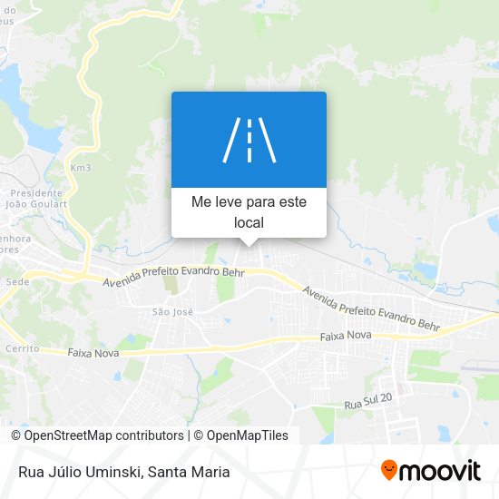 Rua Júlio Uminski mapa