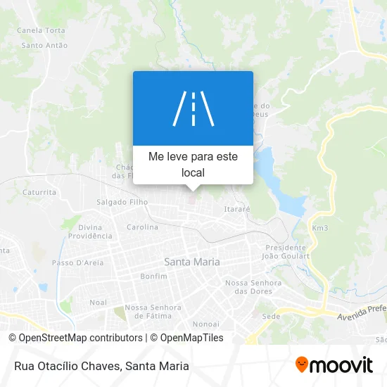 Rua Otacílio Chaves mapa