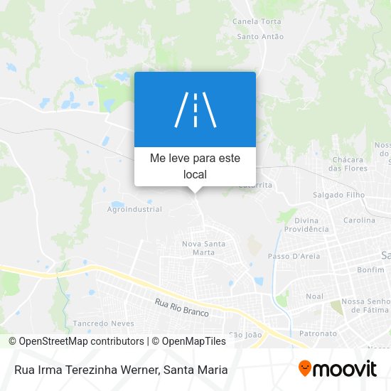 Rua Irma Terezinha Werner mapa