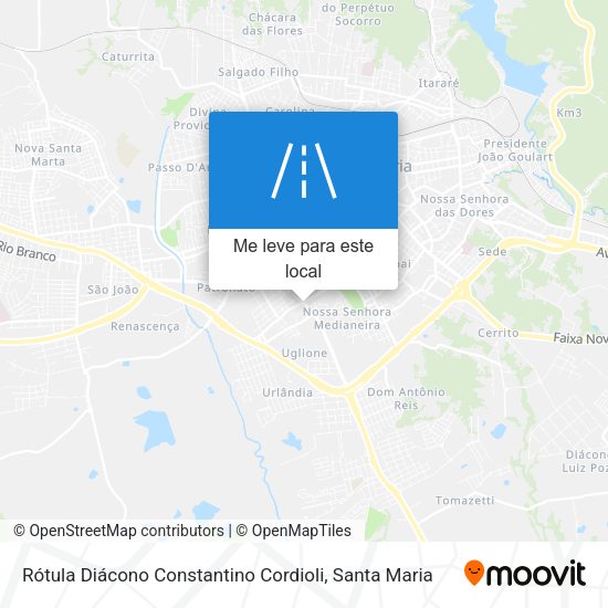 Rótula Diácono Constantino Cordioli mapa