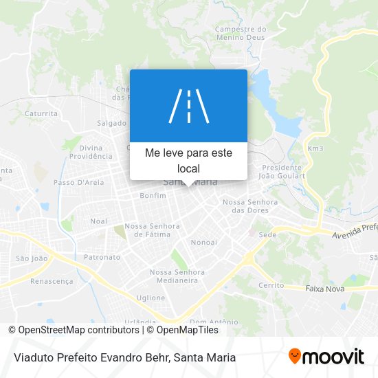 Viaduto Prefeito Evandro Behr mapa