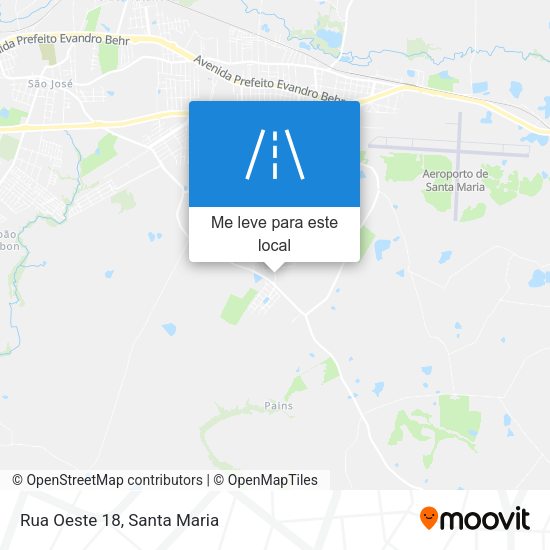 Rua Oeste 18 mapa