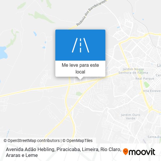 Avenida Adão Hebling mapa