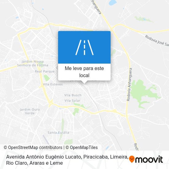 Avenida Antônio Eugênio Lucato mapa