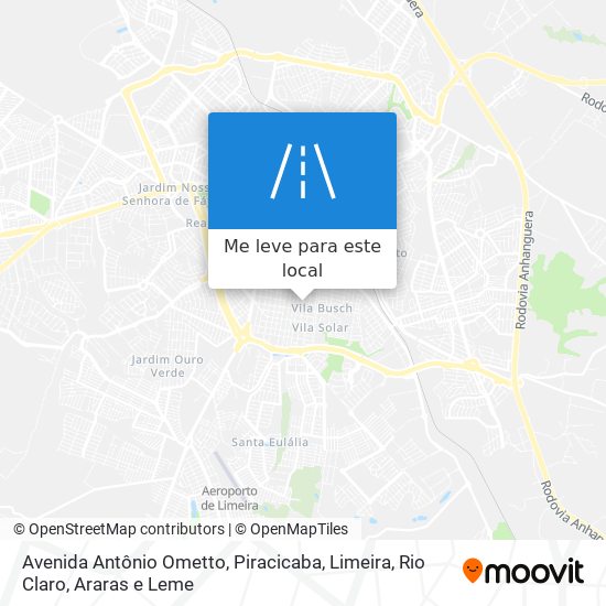 Avenida Antônio Ometto mapa