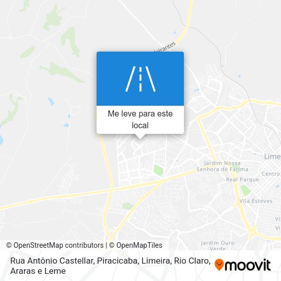 Rua Antônio Castellar mapa