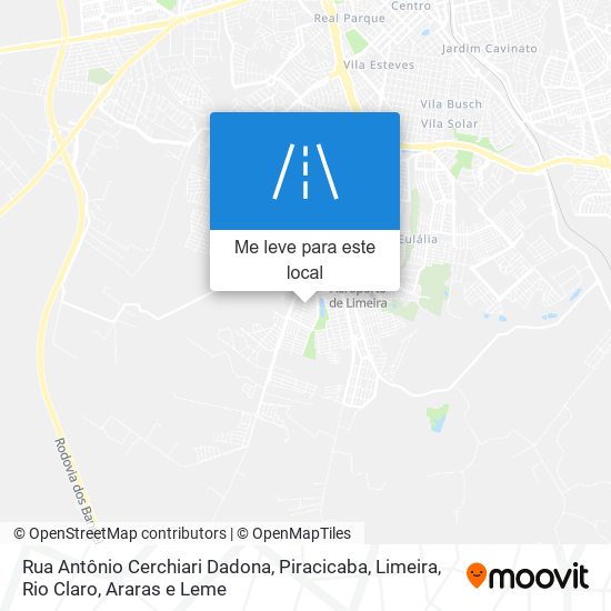 Rua Antônio Cerchiari Dadona mapa