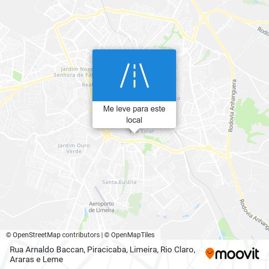 Rua Arnaldo Baccan mapa