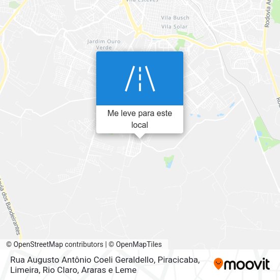Rua Augusto Antônio Coeli Geraldello mapa