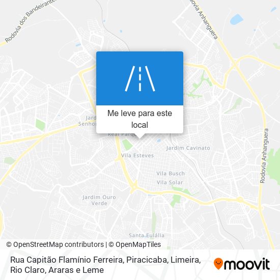 Rua Capitão Flamínio Ferreira mapa