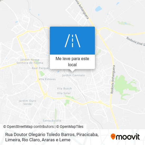 Rua Doutor Olegário Toledo Barros mapa