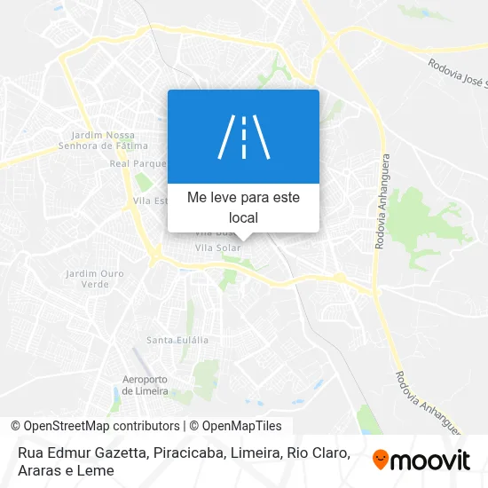 Rua Edmur Gazetta mapa