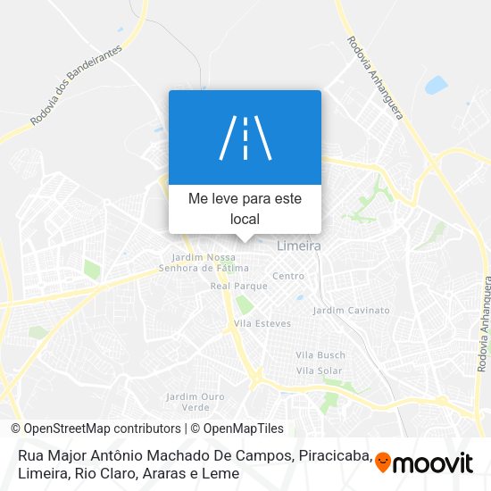 Rua Major Antônio Machado De Campos mapa