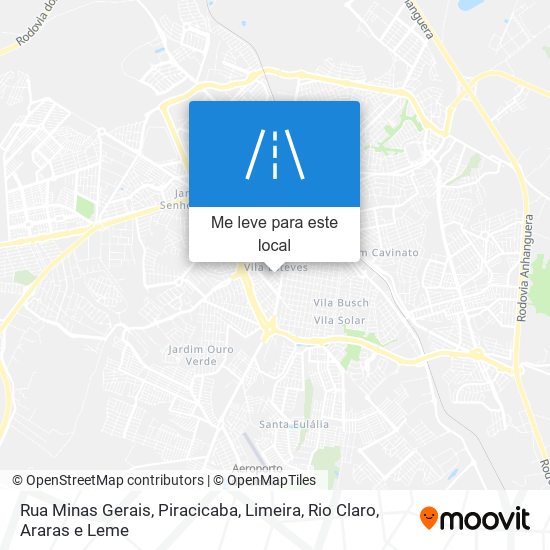 Rua Minas Gerais mapa