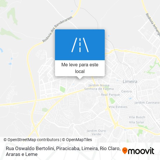 Rua Oswaldo Bertolini mapa