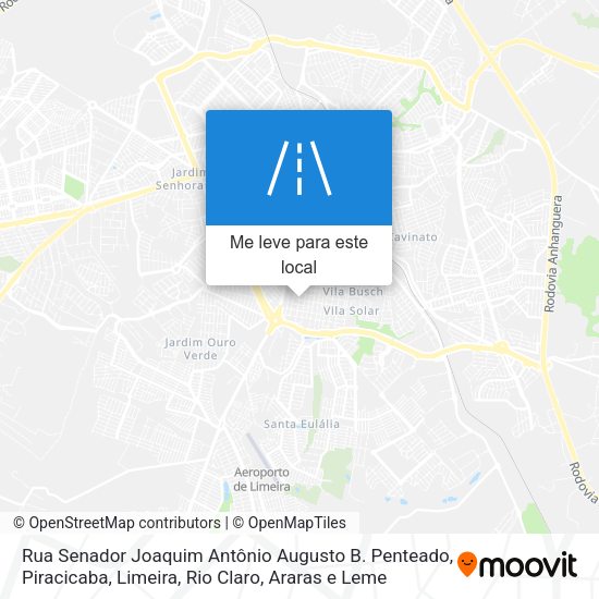 Rua Senador Joaquim Antônio Augusto B. Penteado mapa