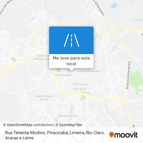 Rua Tenente Modino mapa