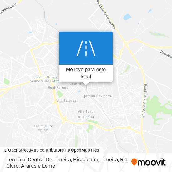 Terminal Central De Limeira mapa