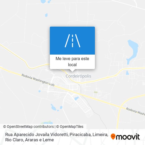Rua Aparecido Jovaila Vidoretti mapa