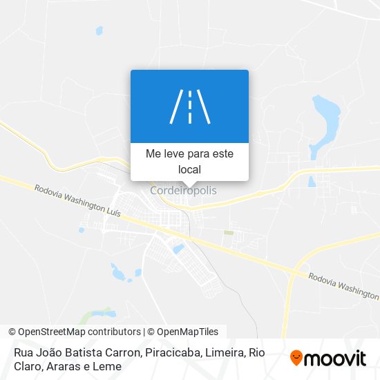 Rua João Batista Carron mapa