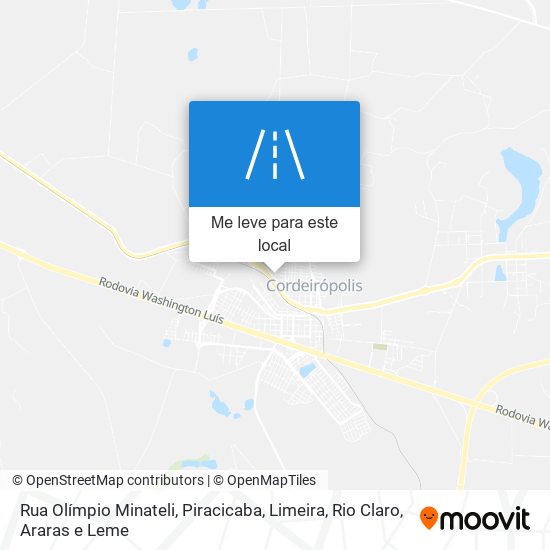 Rua Olímpio Minateli mapa