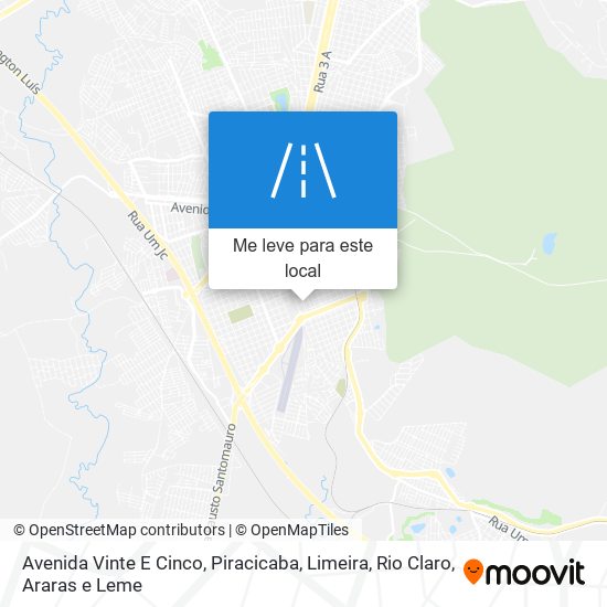 Avenida Vinte E Cinco mapa