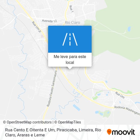 Rua Cento E Oitenta E Um mapa