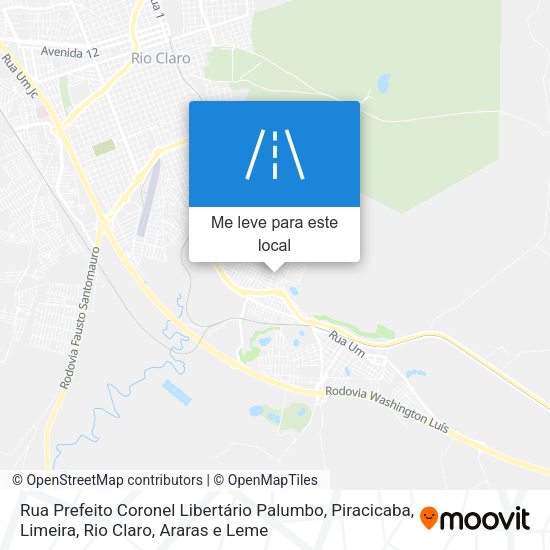 Rua Prefeito Coronel Libertário Palumbo mapa