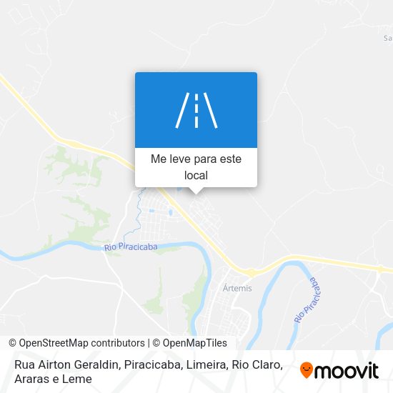 Rua Airton Geraldin mapa