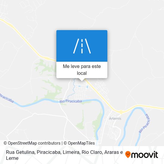 Rua Getulina mapa