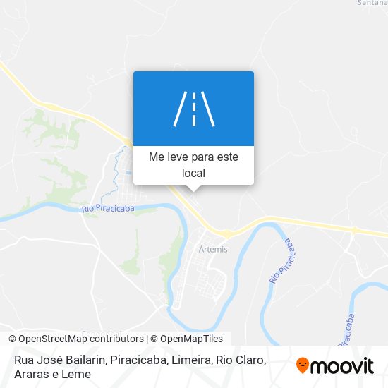 Rua José Bailarin mapa