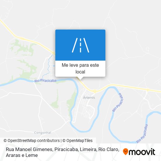 Rua Manoel Gimenes mapa