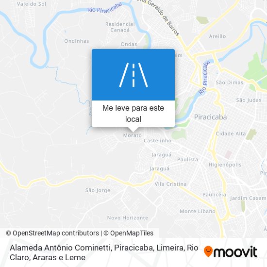 Alameda Antônio Cominetti mapa