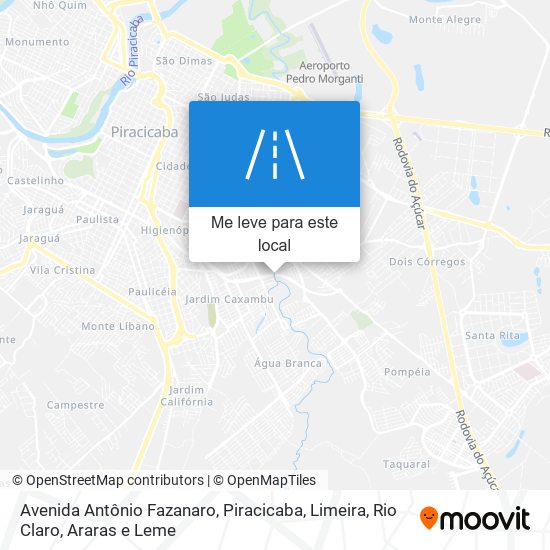 Avenida Antônio Fazanaro mapa