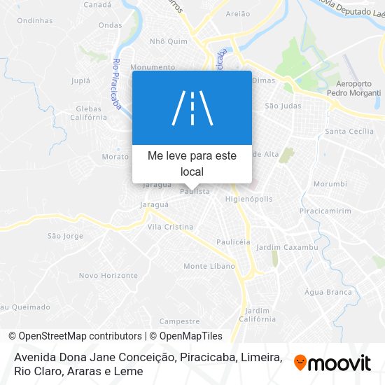 Avenida Dona Jane Conceição mapa