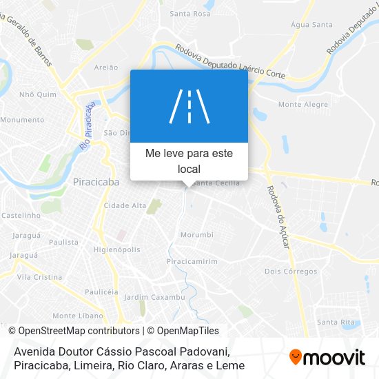 Avenida Doutor Cássio Pascoal Padovani mapa