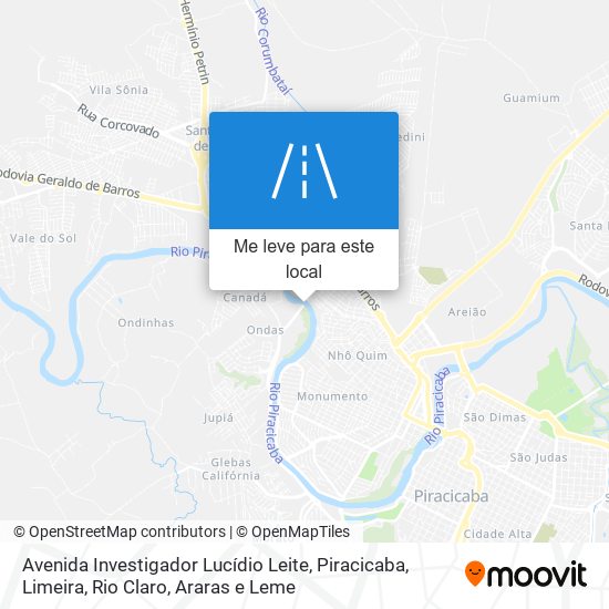 Avenida Investigador Lucídio Leite mapa