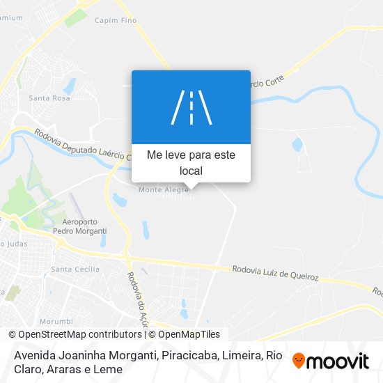 Avenida Joaninha Morganti mapa