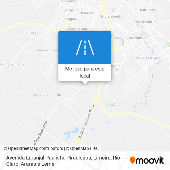 Avenida Laranjal Paulista mapa